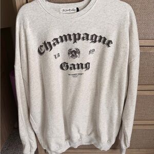 The Laundry Room Cream Graphic Crewneck Sweater